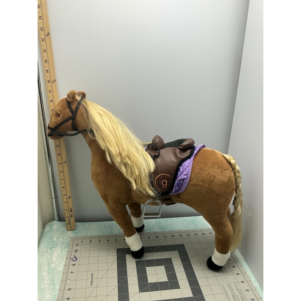 Journeygirls‎ Plush Stuffed Horse Toy with Saddle and Mane